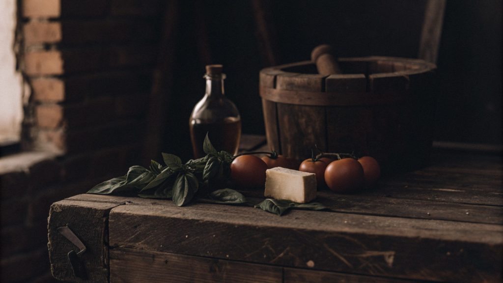 Ingredientes tradicionais da cozinha italiana em Vila Franca do Campo